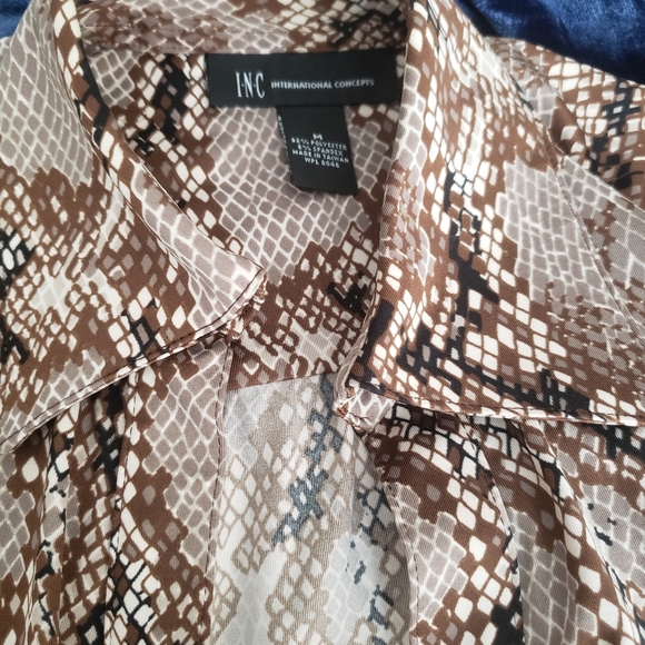 Brown and tan button up dress - Picture 2 of 4